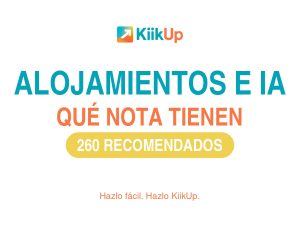 Portada del estudio sobre la nota en Google de los alojamientos que recomiendan ChatGPT, Gemini y Perplexity, con el logotipo de KiikUp