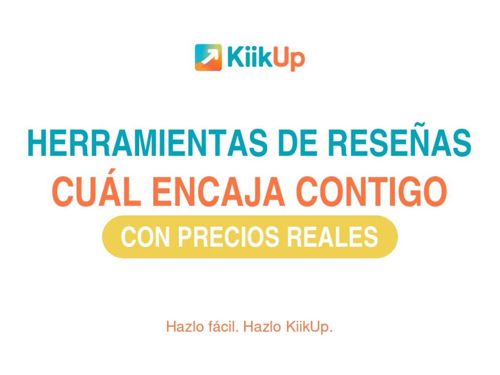 Portada del artículo comparativo de herramientas para gestionar reseñas de Google, con el logotipo de KiikUp